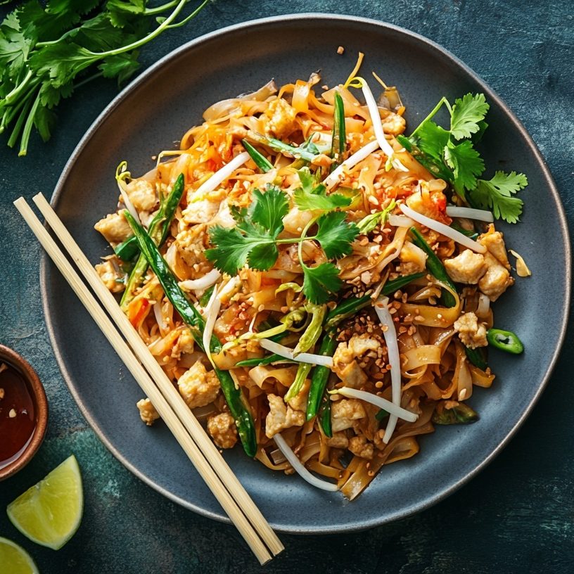 Gebratene Nudeln aus dem Wok